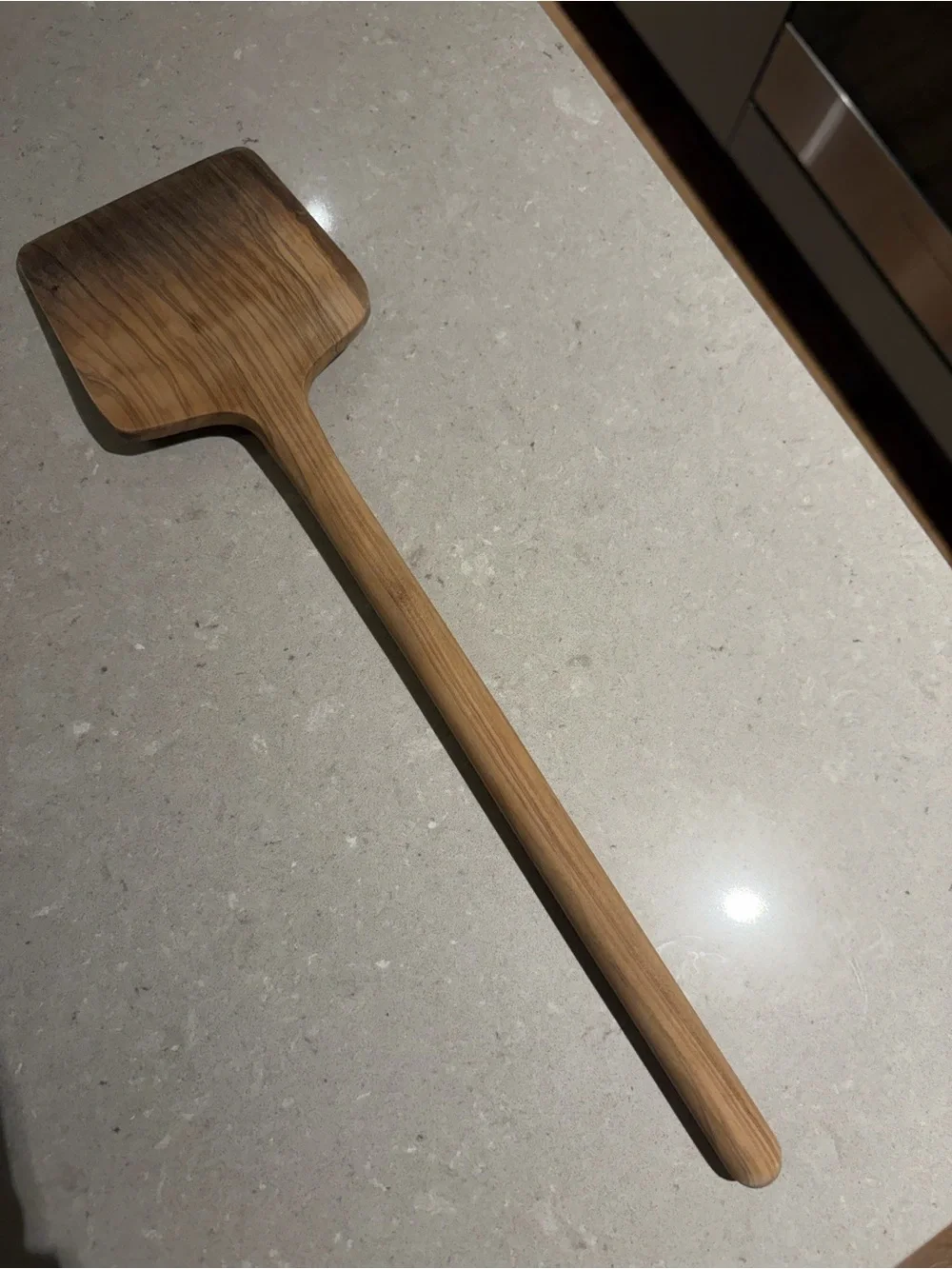 Crate&Barrel Wooden Paddle Spatula in Natural Brown